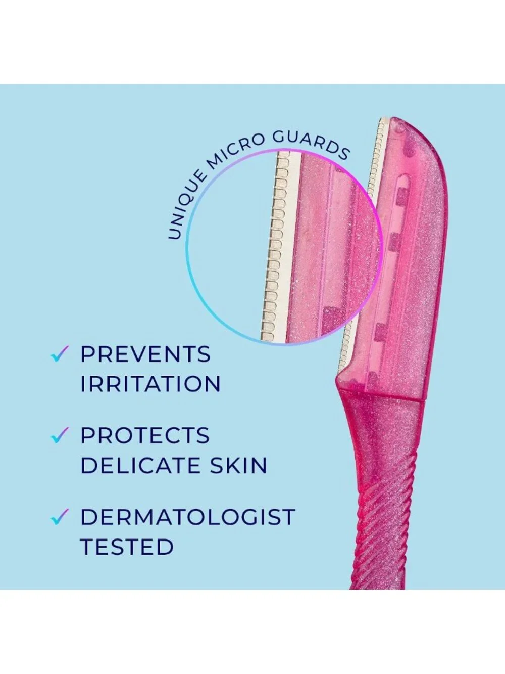 3-Pack Dermaplaning Tool for Women | Precision Face Razors & Peach Fuzz Remover